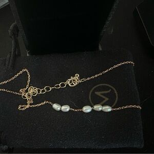 14k gold Mejuri pearl necklace
